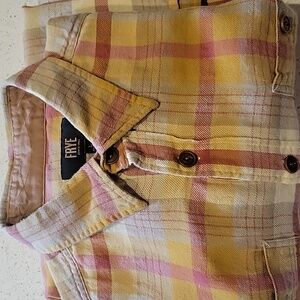 FRYE Soft Plaid Button-Up Shirt